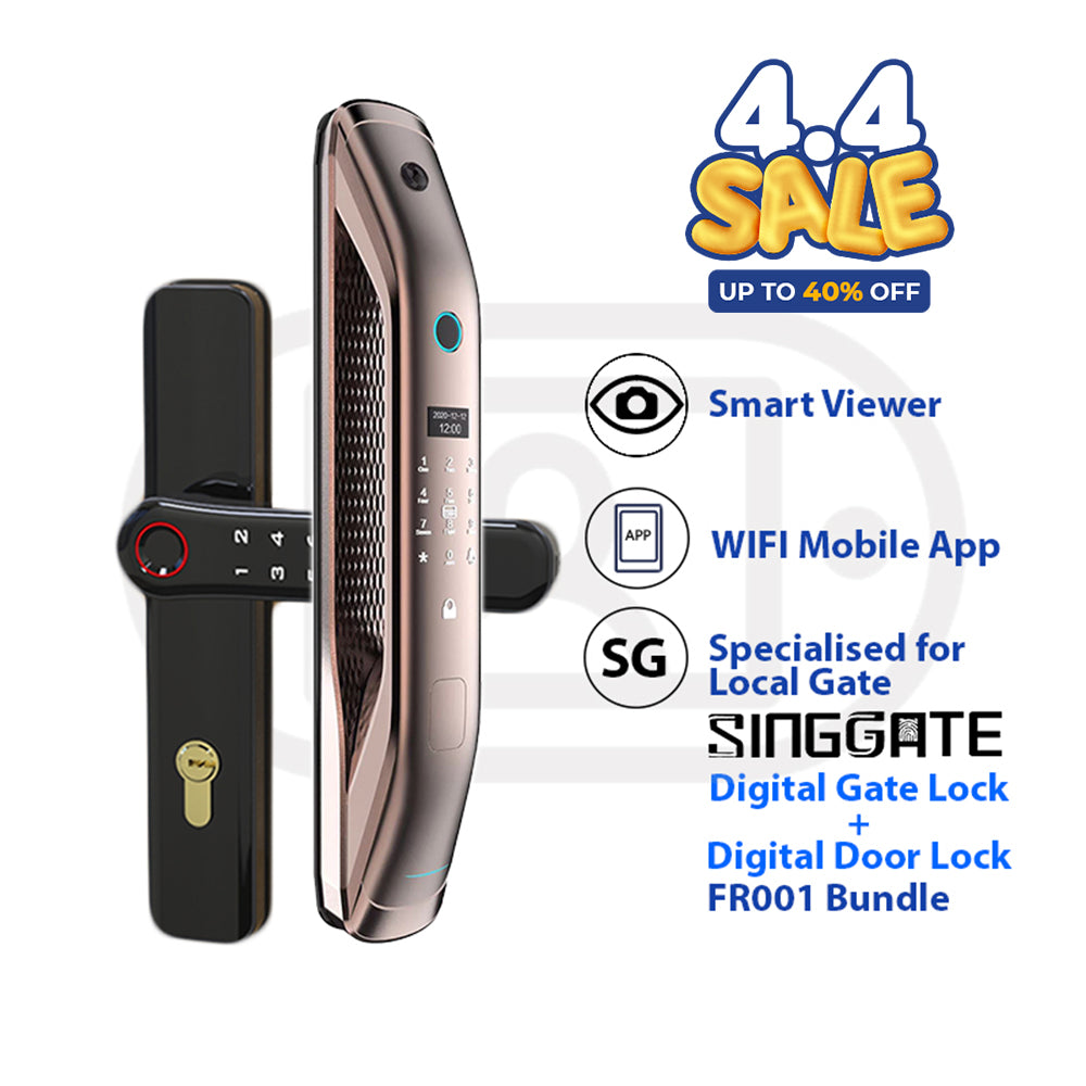 *Bundle Deal* FR001 Door Digital Lock + FM021 Metal Gate Digital Lock