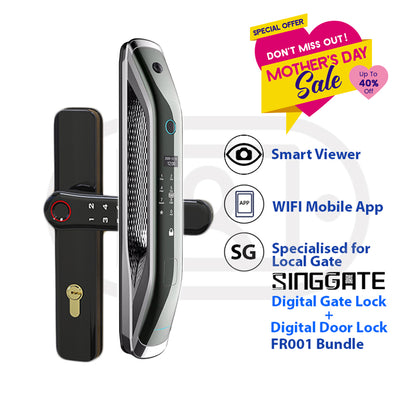 *Bundle Deal* FR001 Door Digital Lock + FM021 Metal Gate Digital Lock