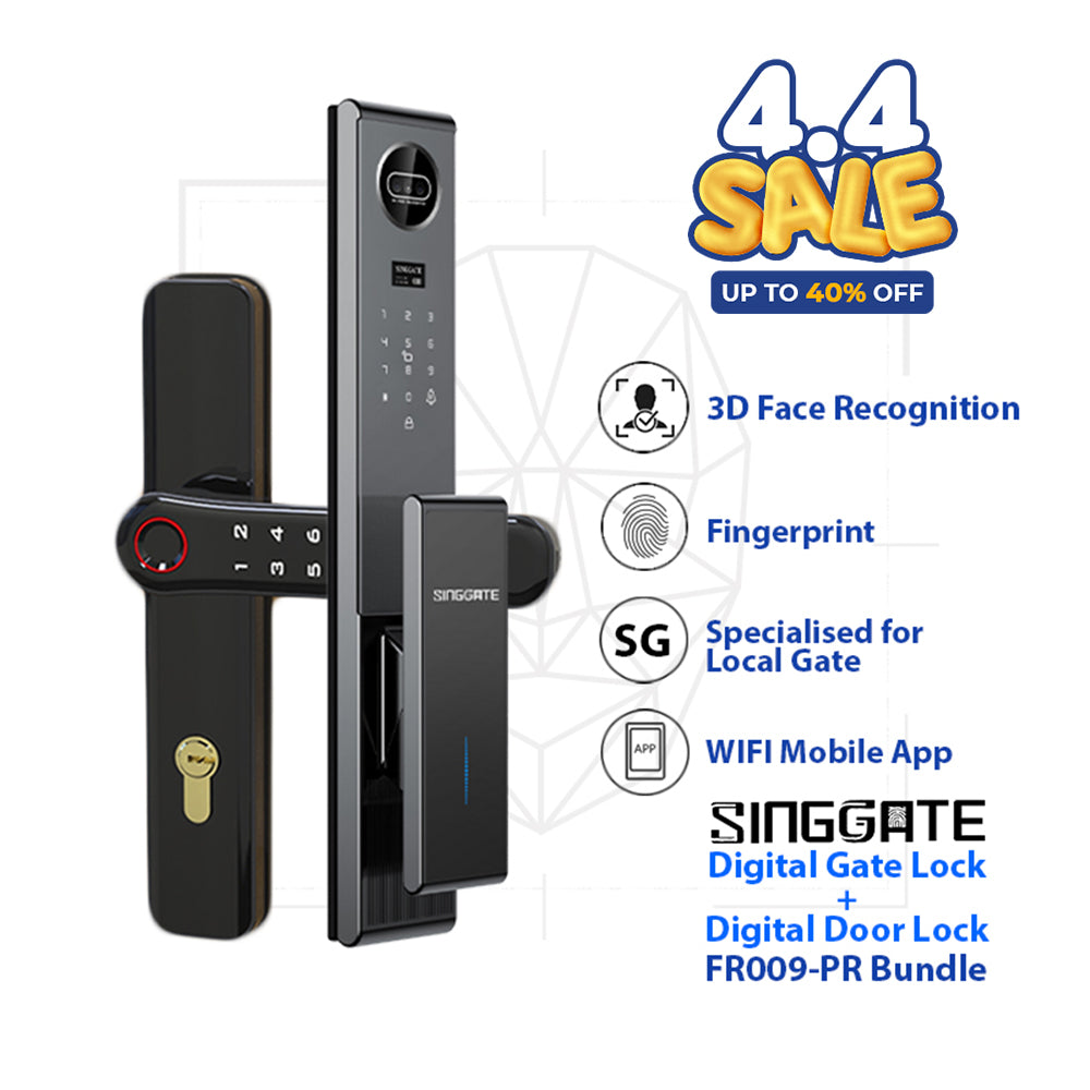 ❤️Upgraded Version❤️*Bundle Deal* FR009 PRO Door Digital Lock + FM021 Metal Gate Digital Lock
