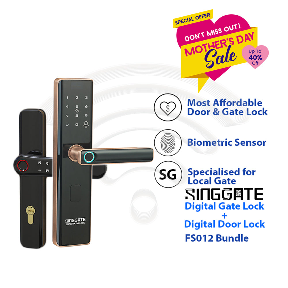 *Bundle Deal* FS012 Door Digital Lock + FM021 Metal Gate Digital Lock