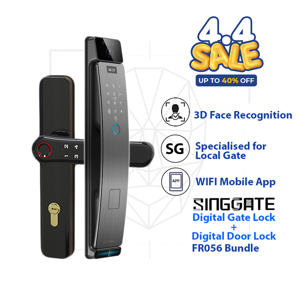 *Bundle Deal* FR056 Door Digital Lock + FM021 Metal Gate Digital Lock