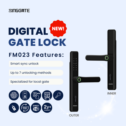 {Latest Gate Lock} FM023 Metal Gate Digital Lock (Smart Sync)