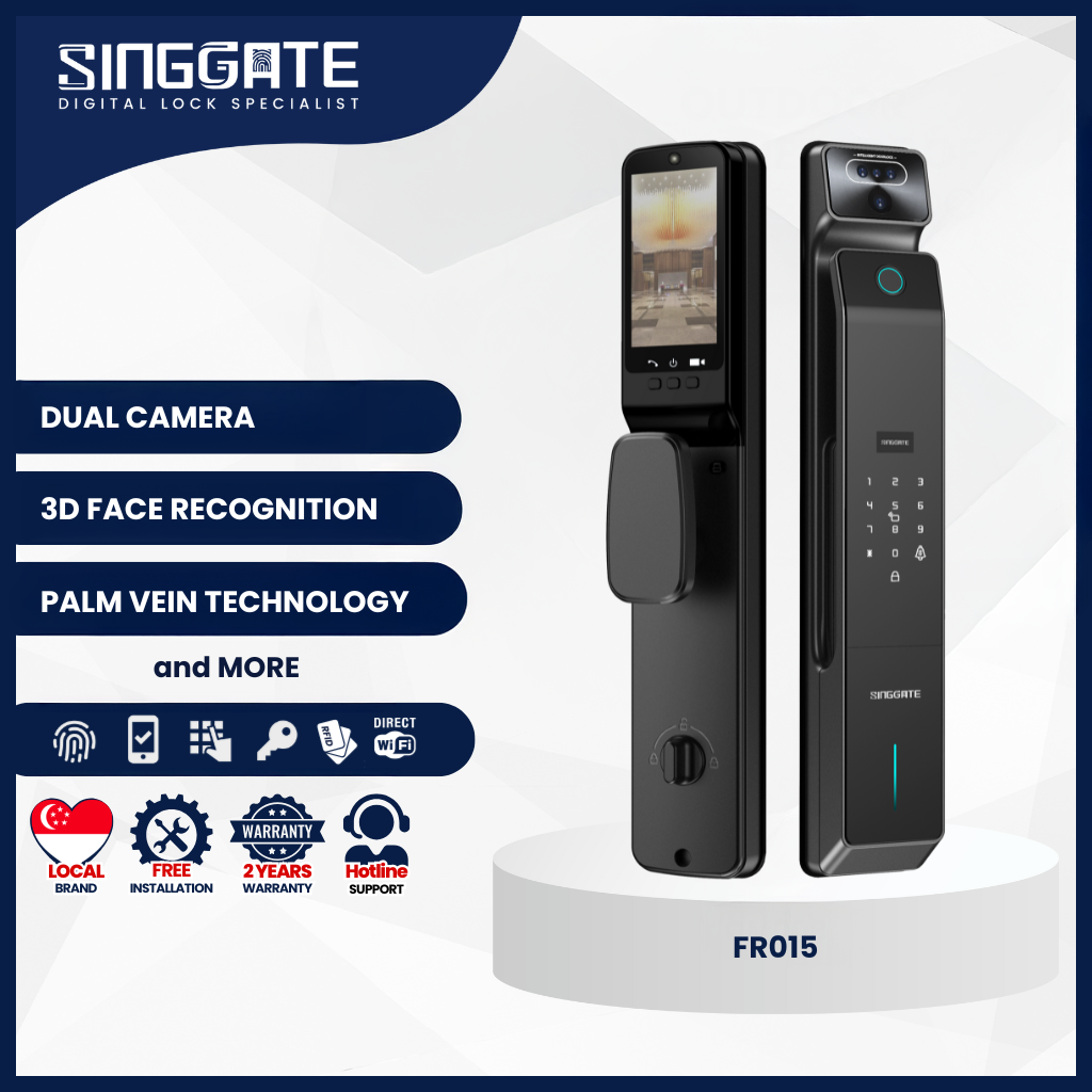 FR015 - Dual Camera with The Latest Biometric Digital Door Lock