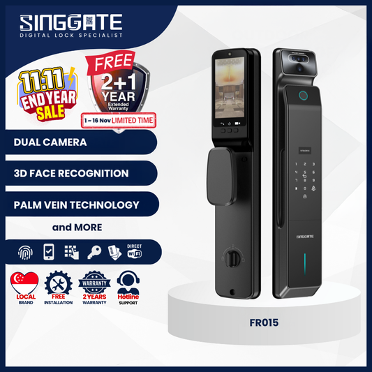 FR015 - Dual Camera with The Latest Biometric Digital Door Lock