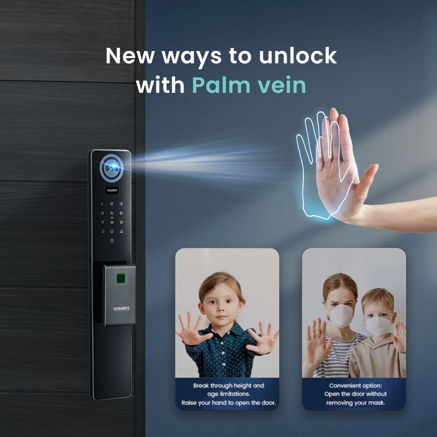 Singgate FR016 Door + FM021 Gate Digital Lock Bundle