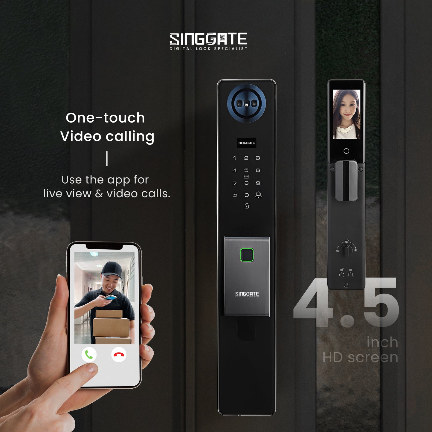 Singgate FR016 Door + FM021 Gate Digital Lock Bundle