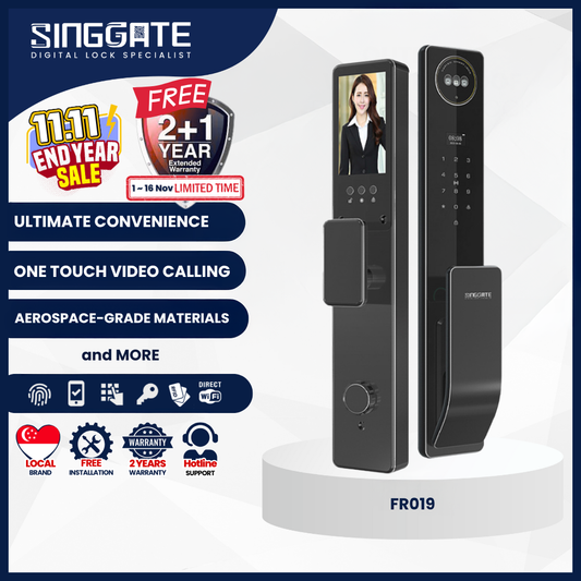 Singgate FR019 with 3D Face & Palm Vein Recognition Digital Lock | Seamless Mobile Control