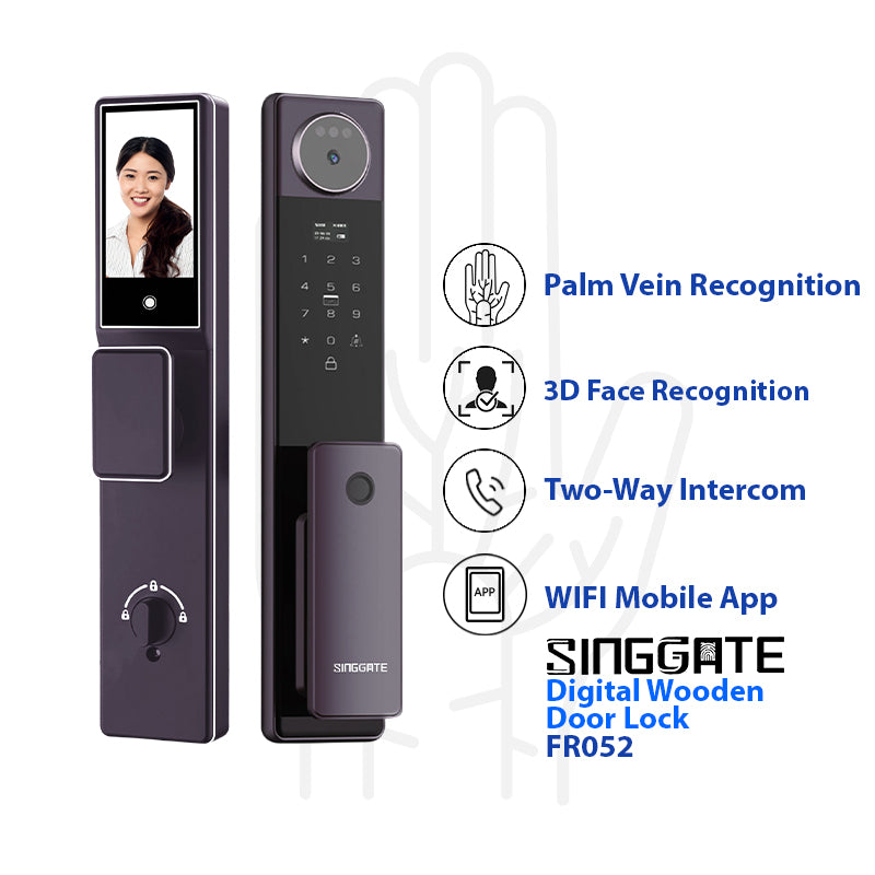 ❤️BEST QUALITY❤️ FR052 3D Face & Palm Vein Recognition + FM021 Gate Digital Lock