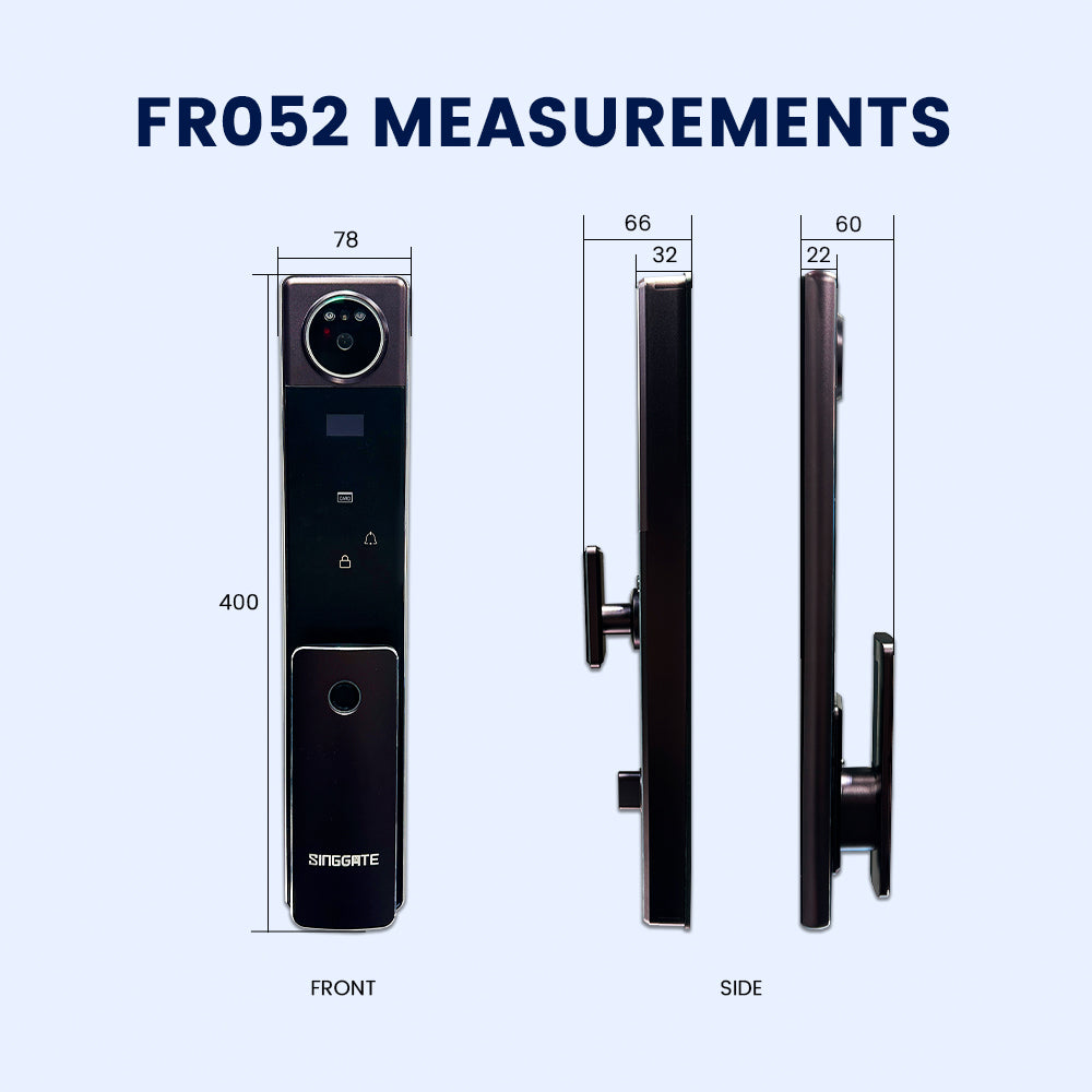 ❤️BEST QUALITY❤️ FR052 3D Face & Palm Vein Recognition + Video Call Door Viewer Digital Door Lock