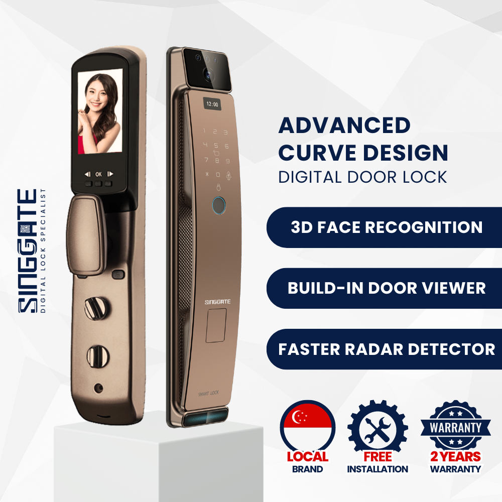 FR056 3D Face & Door Viewer Digital Door Lock