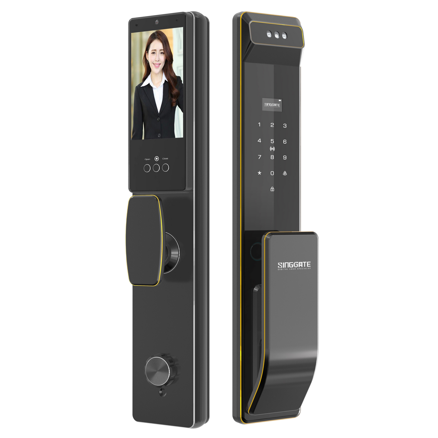 FR059 Door 𝐰𝐢𝐭𝐡 Dual Lithium Battery plus 𝟑𝐃 𝐅𝐚𝐜𝐞 + 𝐏𝐚𝐥𝐦 𝐕𝐞𝐢𝐧 𝐃𝐢𝐠𝐢𝐭𝐚𝐥 𝐃𝐨𝐨𝐫 𝐋𝐨𝐜𝐤