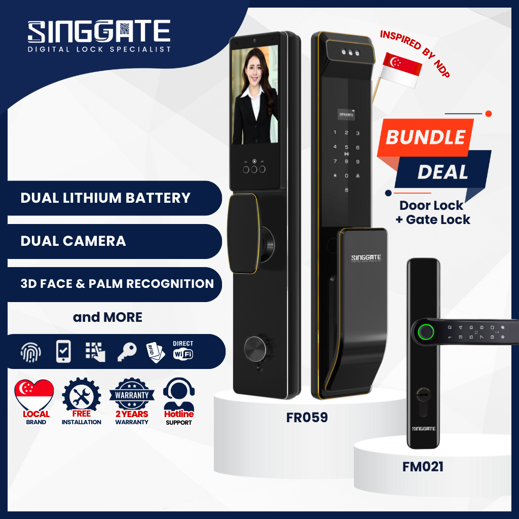 FR059 Door + FM021 Gate Digital Lock Bundle