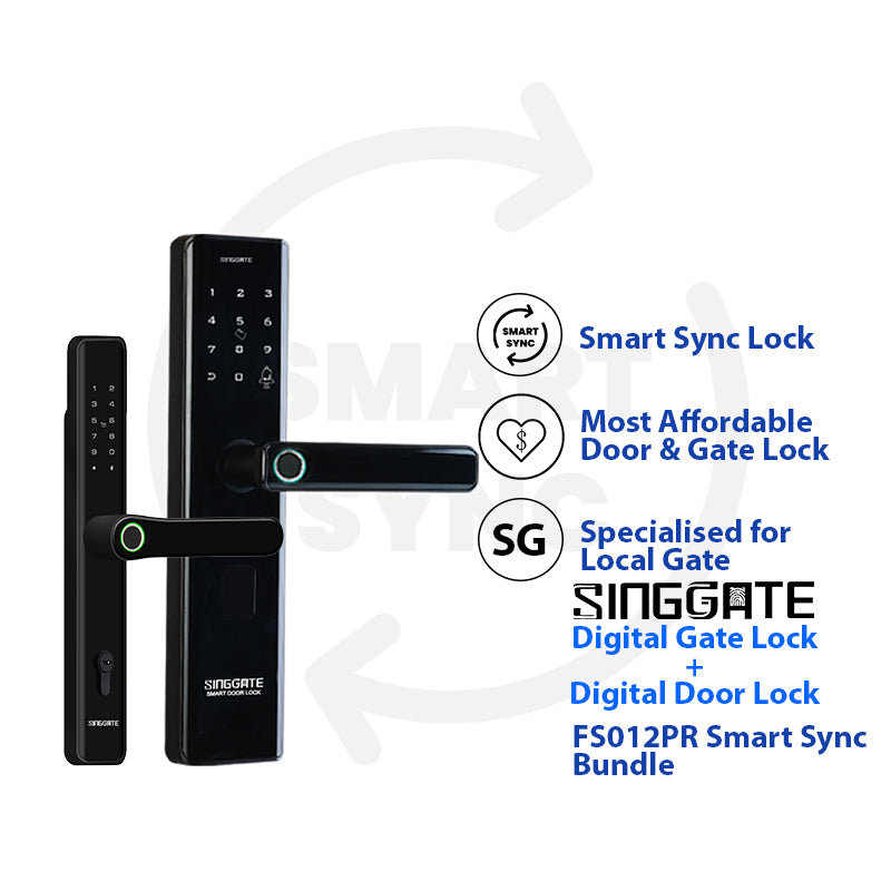 Digital Lock Bundle Smart Sync FS012 PRO Door + FM023 Gate