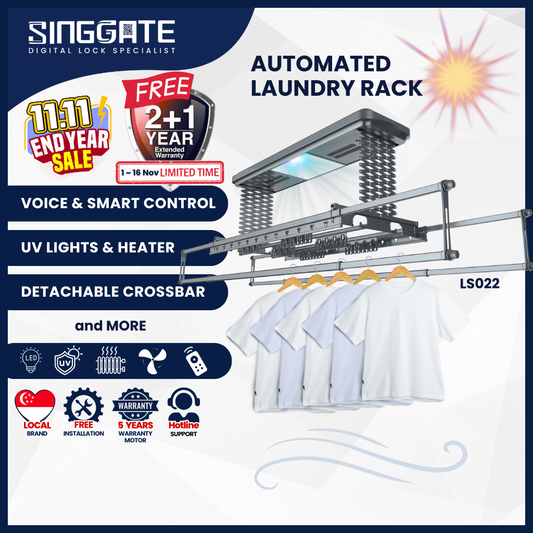 LS022 Double Arm & Voice Control Automated Laundry Rack