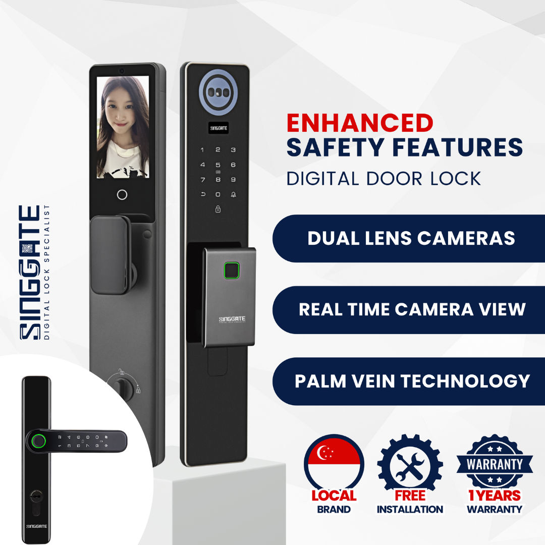 Singgate FR016 Door + FM021 Gate Digital Lock Bundle