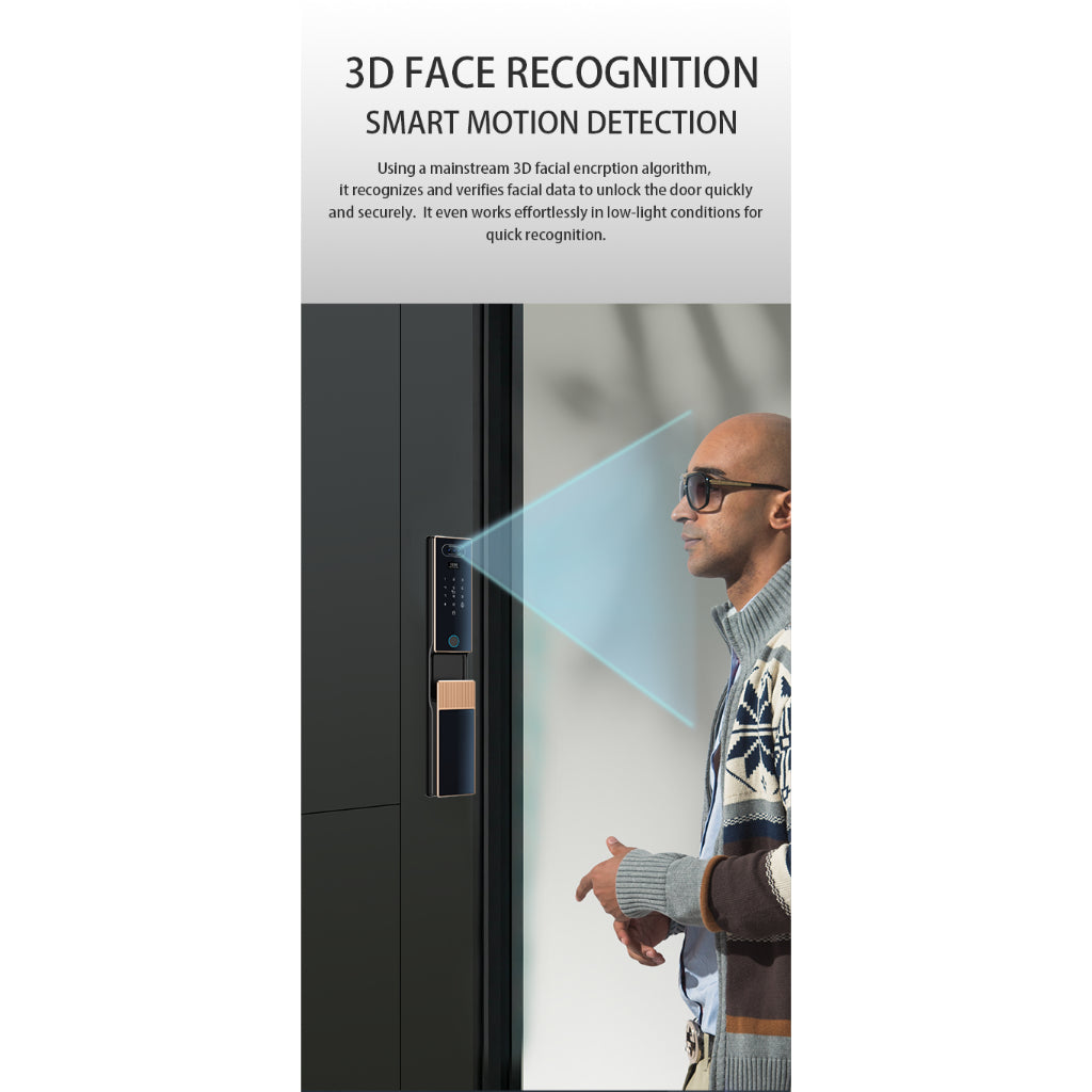 Singgate FR007 Door 𝐰𝐢𝐭𝐡 𝟑𝐃 𝐅𝐚𝐜𝐞 + 𝐏𝐚𝐥𝐦 𝐕𝐞𝐢𝐧 𝐃𝐢𝐠𝐢𝐭𝐚𝐥 𝐃𝐨𝐨𝐫 𝐋𝐨𝐜𝐤