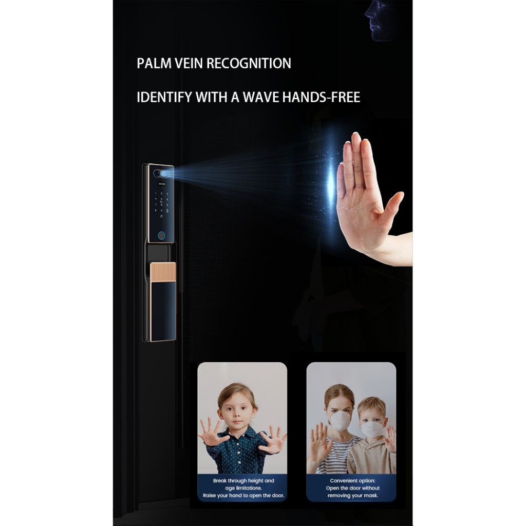 Singgate FR007 Max Dual Touch Screen with 3D Face + Palm Vein Digital Door Lock
