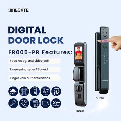 FR005 Pro 3D Face & Finger Vein Digital Door Lock