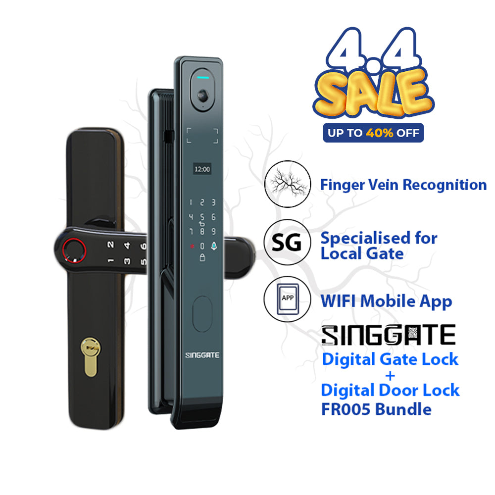 Gate & Door Digital Lock Bundle SINGGATE FR006 FM021 Keyless