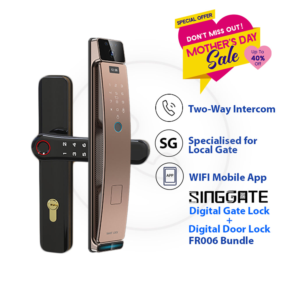*Bundle Deal* FR006 Door Digital Lock + FM021 Metal Gate Digital Lock