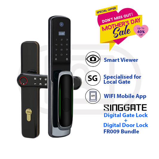 *Bundle Deal* FR009 Door Digital Lock + FM021 Metal Gate Digital Lock
