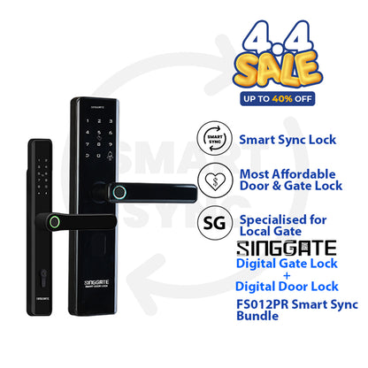*Bundle Deal* FS012 PRO Door Digital Lock + FM023 Metal Gate Digital Lock