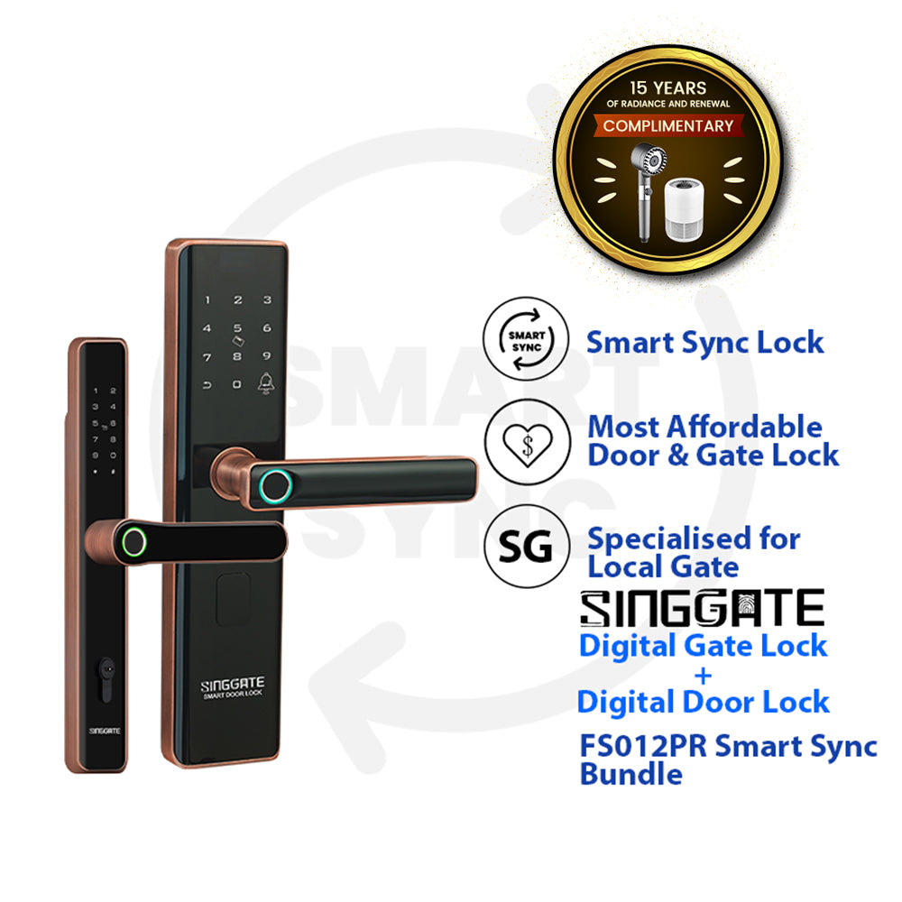 *Bundle Deal* FS012 PRO Door Digital Lock + FM023 Metal Gate Digital Lock