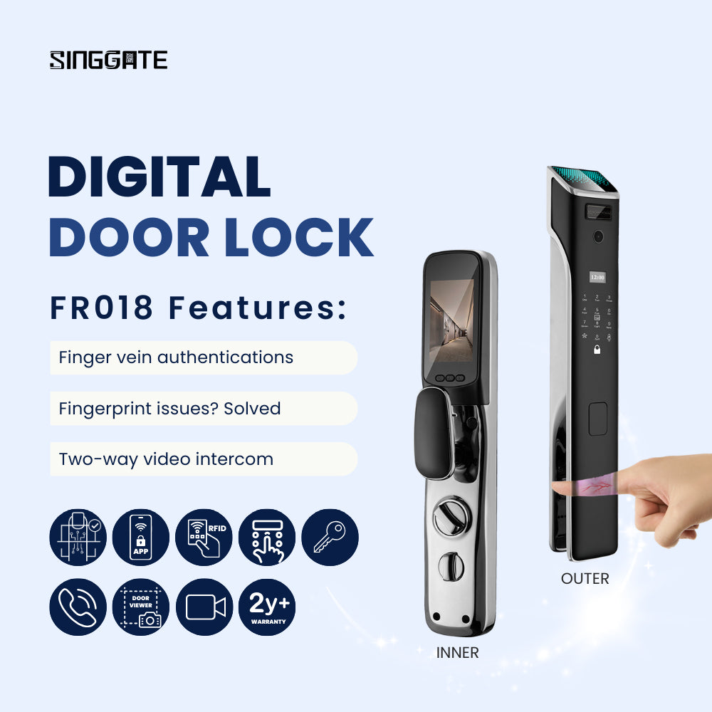 FR018 Finger Vein & Smart Viewer Digital Door Lock