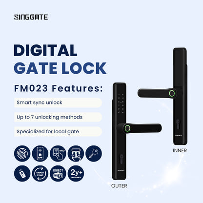 {Latest Gate Lock} FM023 Metal Gate Digital Lock (Smart Sync)