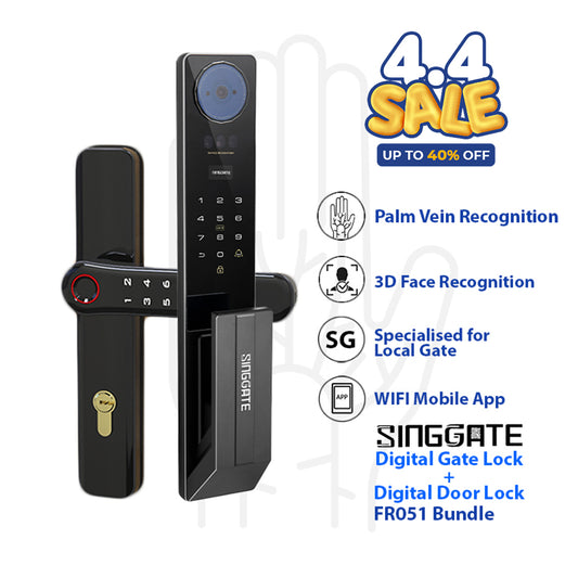 ❤️BEST QUALITY❤️ FR051 3D Face & Palm Vein Recognition + FM021 Gate Digital Lock