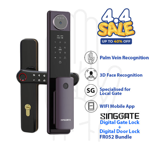 FR052 3D Face & Palm Vein Recognition + FM021 Gate Digital Lock