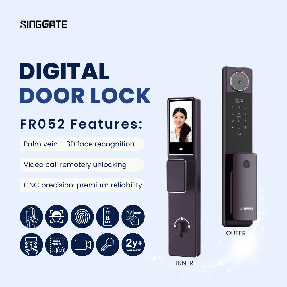 Bundle FR052 3D Face & Palm Vein Recognition + FM021 Gate Digital Lock