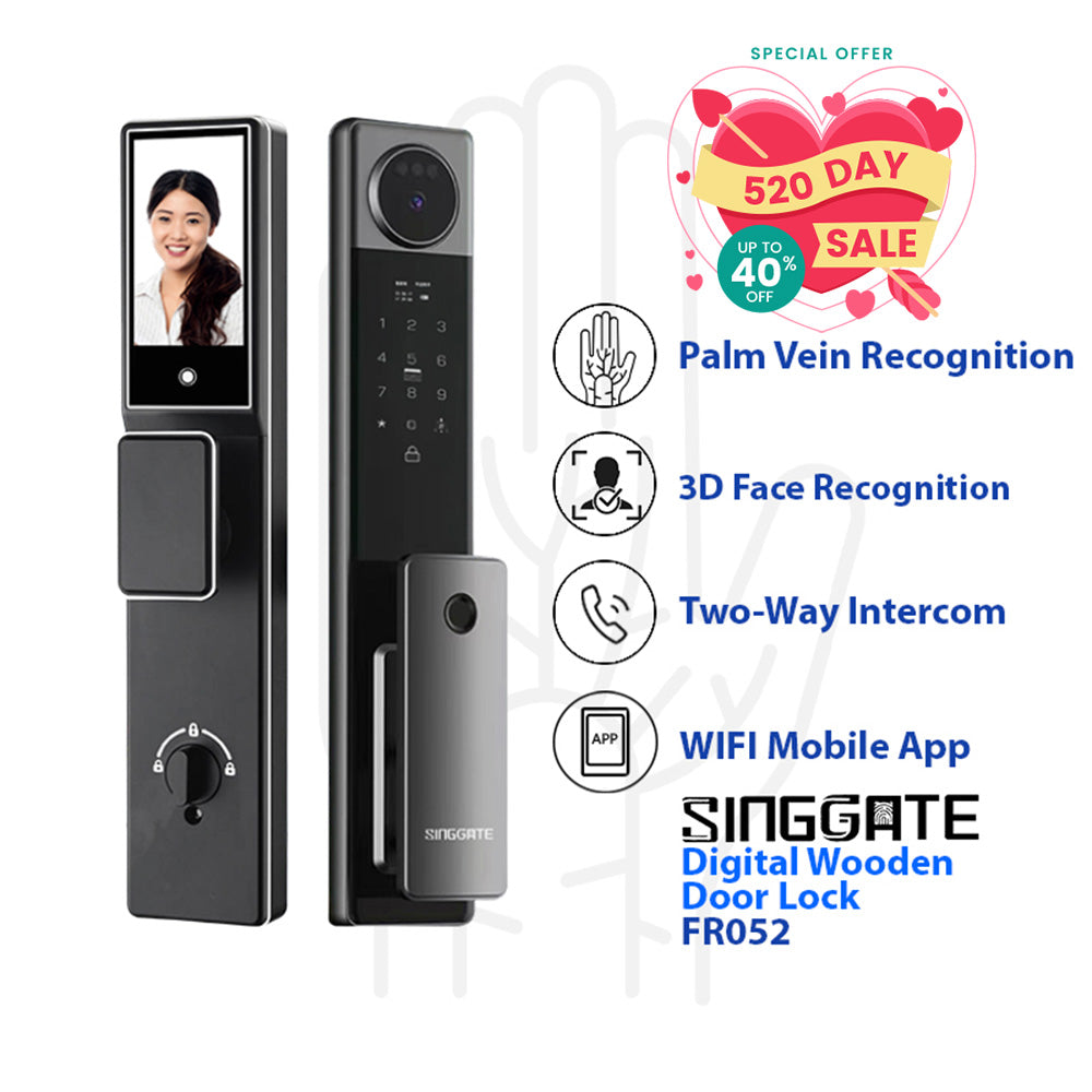 FR052 3D Face & Palm Vein Space Digital Door Lock