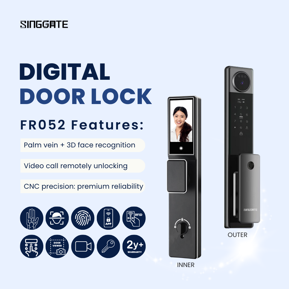 FR052 3D Face & Palm Vein Recognition Digital Door Lock