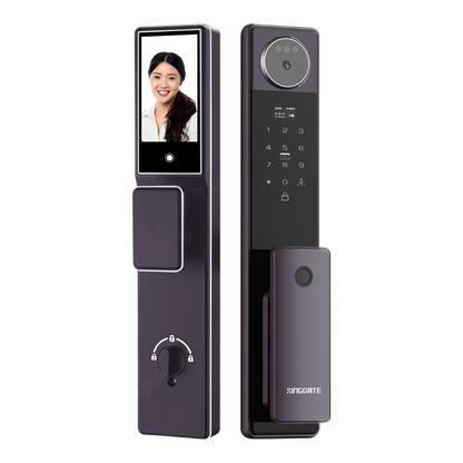 ❤️BEST QUALITY❤️ FR052 3D Face & Palm Vein Recognition + Video Call Door Viewer Digital Door Lock