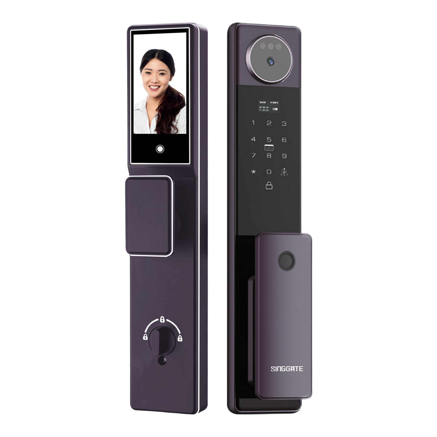 FR052 3D Face & Palm Vein Recognition + Video Call Door Viewer Digital Door Lock