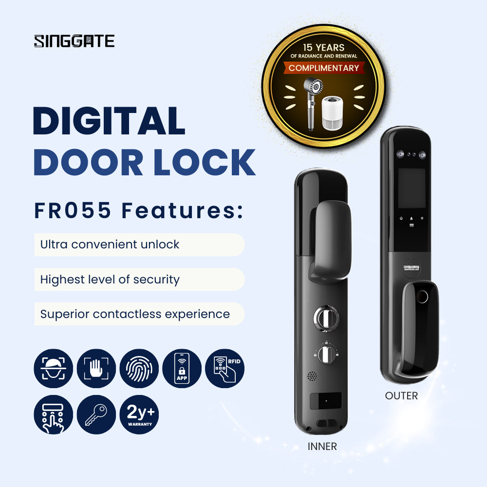 FR055 (Palm & 3D Face Recognition) Digital Door Lock