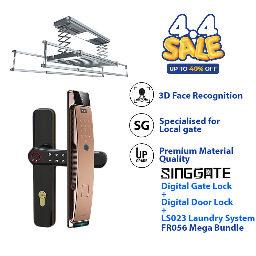*Mega Bundle Deal* FR056 Door Digital Lock + FM021 Metal Gate Digital