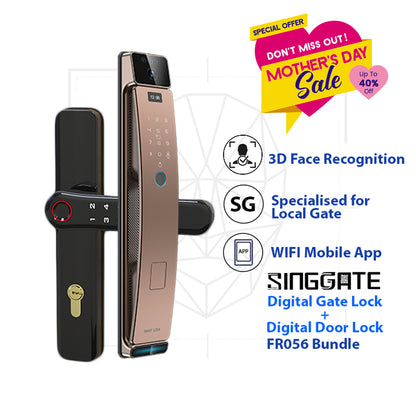 *Bundle Deal* FR056 Door Digital Lock + FM021 Metal Gate Digital Lock