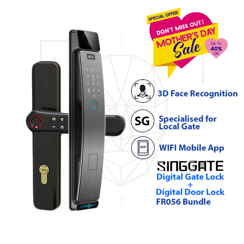 *Bundle Deal* FR056 Door Digital Lock + FM021 Metal Gate Digital Lock