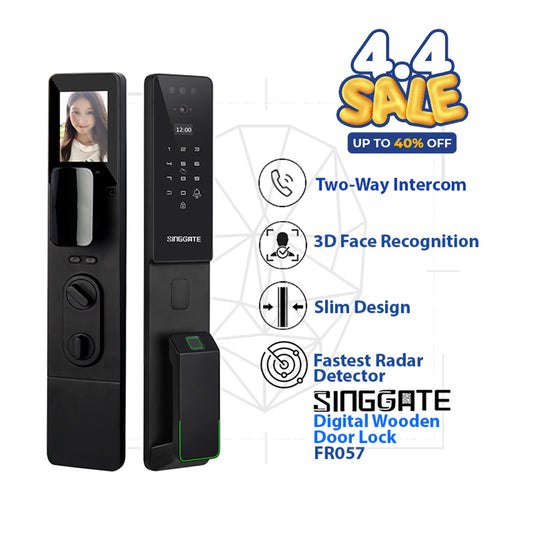 ❤️Ultra Slim ❤️FR057 3D Face Recognition & Video Call Smart Viewer Digital Door Lock