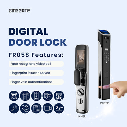 FR058 3D Face & Finger Vein Digital Door Lock