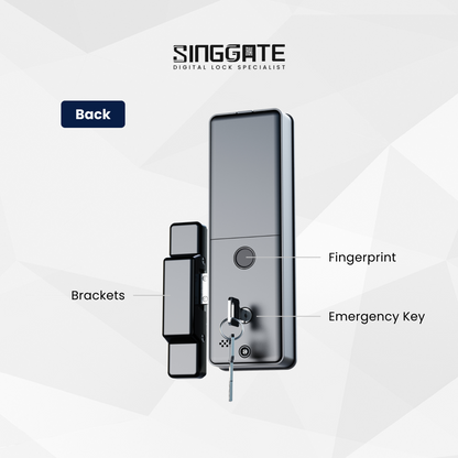 Singgate RM60 Metal Gate Digital Rim Lock