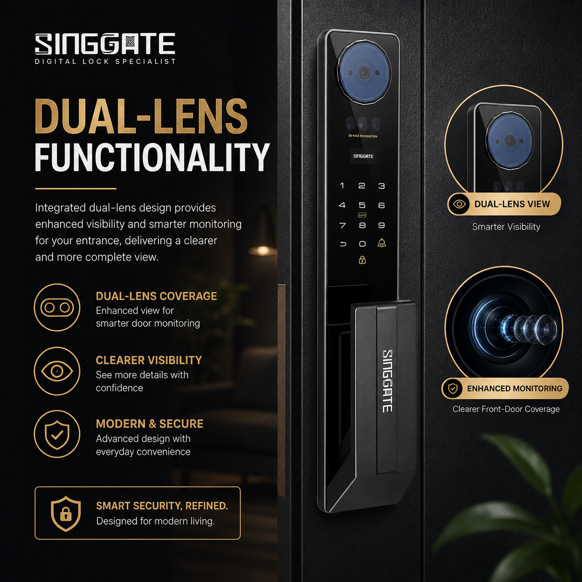 FR051 Door + FM021 Gate Digital Lock Bundle