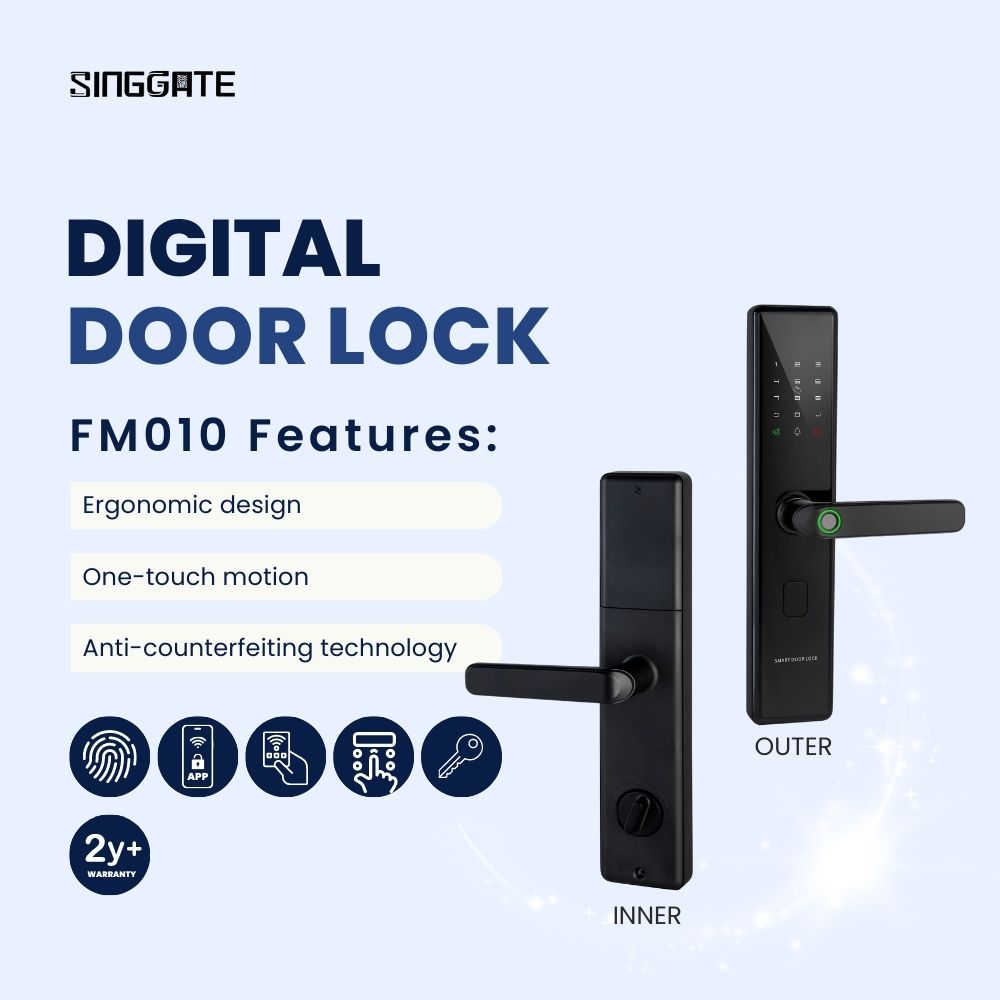 SINGGATE Door Digital Lock, ❤️BUDGET❤️ FM010 Digital Door Lock - SINGGATE Digital Lock