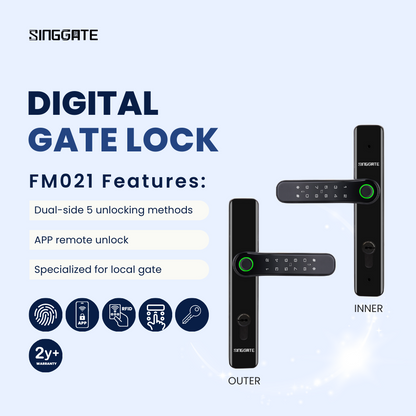 ❤️Upgraded Version❤️*Bundle Deal* FR009 PRO Door Digital Lock + FM021 Metal Gate Digital Lock