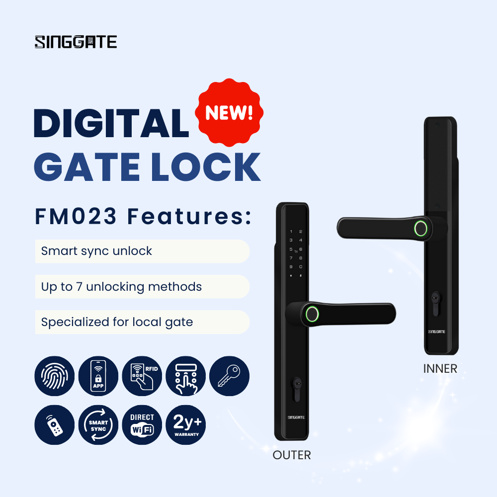 {Latest Gate Lock} FM023 Metal Gate Digital Lock (Smart Sync)