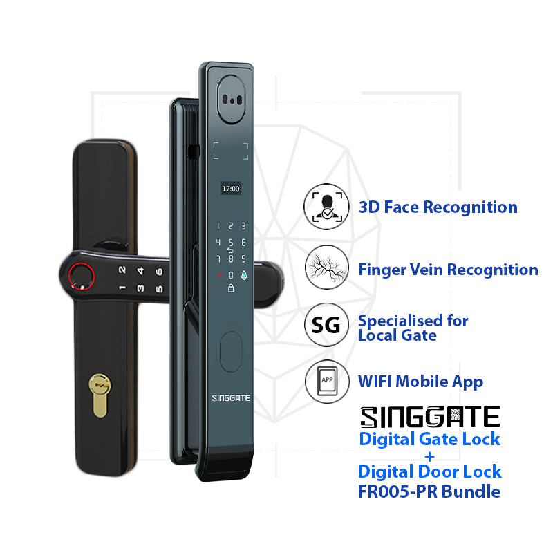 Singate Gate & Door Digital Lock Bundle | SINGGATE FR006 FM021 | Keyless