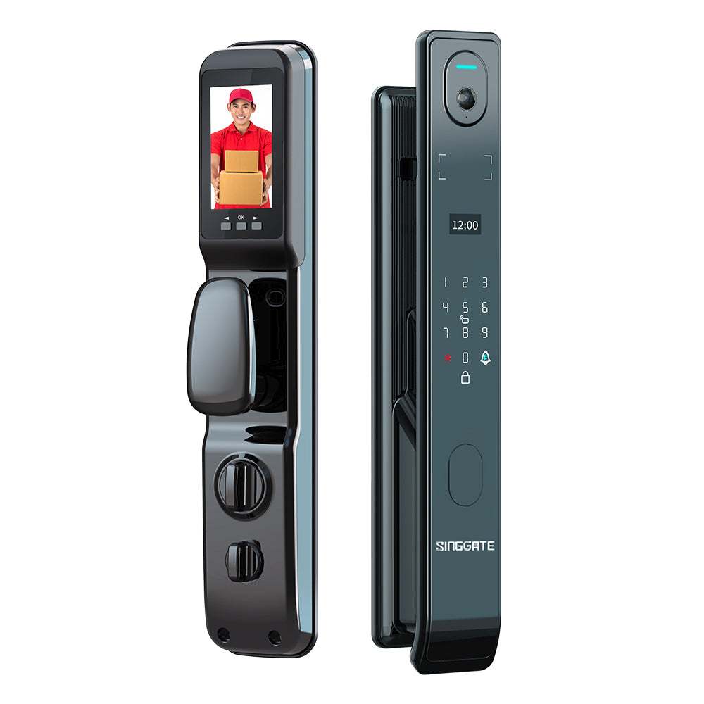 SINGGATE Door Digital Lock, FR005 Finger Vein Recognition & Video Call Smart Viewer Digital Door Lock - SINGGATE Digital Lock