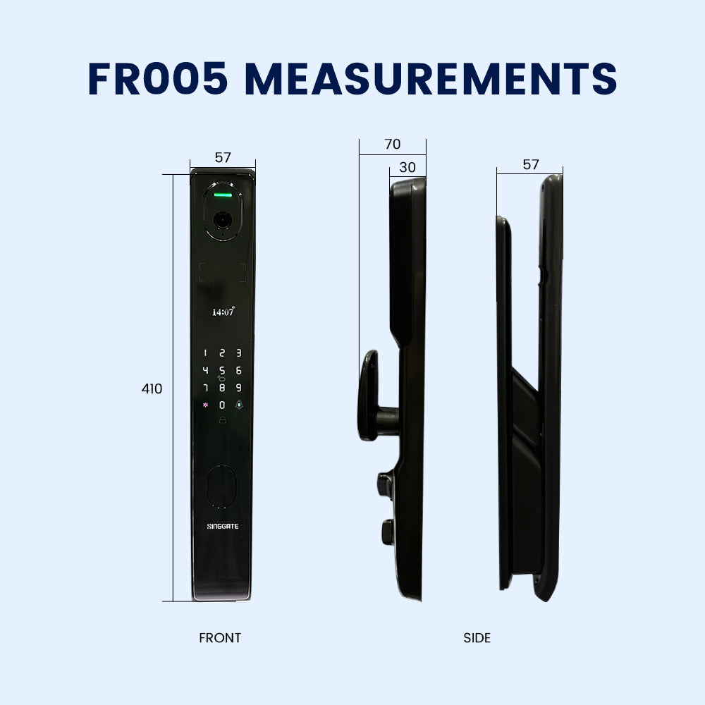 SINGGATE Door Digital Lock, FR005 Finger Vein Recognition & Video Call Smart Viewer Digital Door Lock - SINGGATE Digital Lock